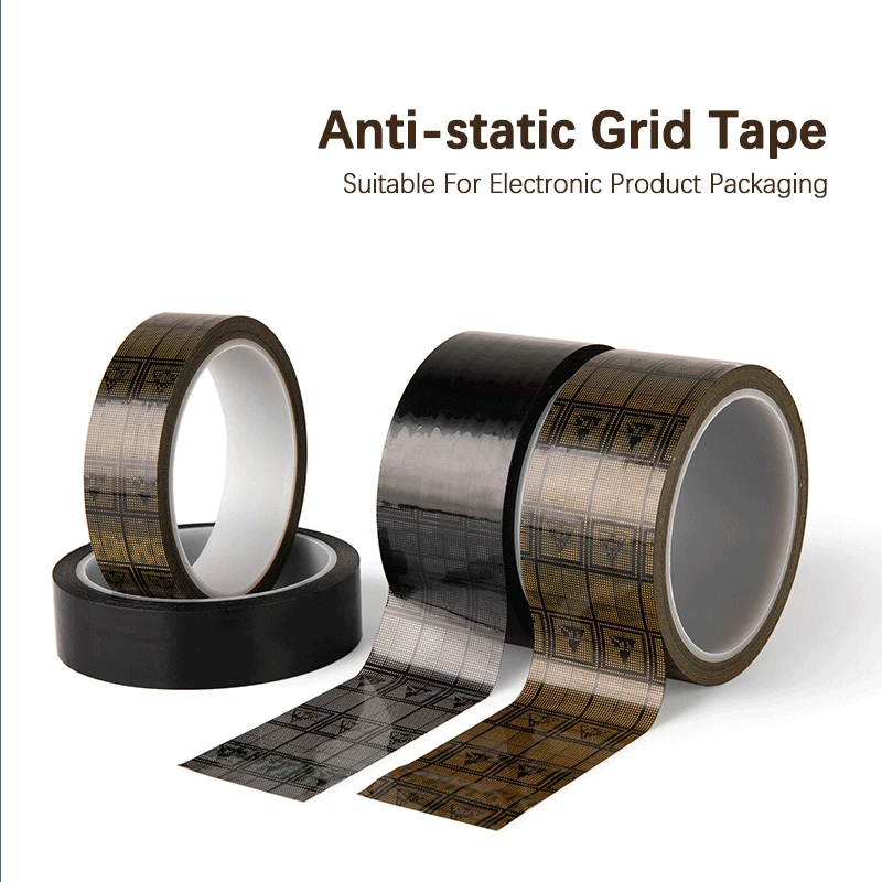 1Roll 10/12/15/20/30mm Width Grid Anti-Static ESD High Viscosity Tape For Circuit Board Laptop Computer Phone 36 Meters