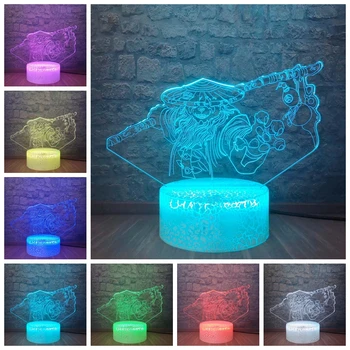 

3D Illusion WOW World of Warcraft Mists of Pandaria Desk Table Lamp LED Night light 7 Color Game Lampara Decor Boy Festival Gift