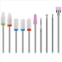 Ceramic Manicure Milling Cutters - 10-Piece Carbide Diamond Nail Drill Bit Set (CH02)
