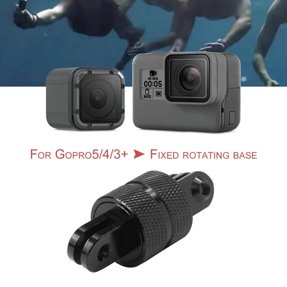 Алюминиевый сплав 360 градусов вращения база штатив держатель для Gopro 1 2 3+ 4 камеры Универсальный Шарнир поворотный рычаг фиксированный адаптер