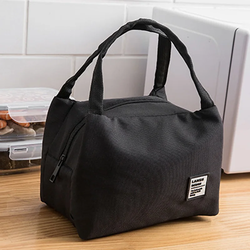 Портативная Термосумка для обедов Изолированная Ланч-бокс большая сумка-охладитель Bento мешок ланч-контейнер школьные сумки для хранения еды - Цвет: 01