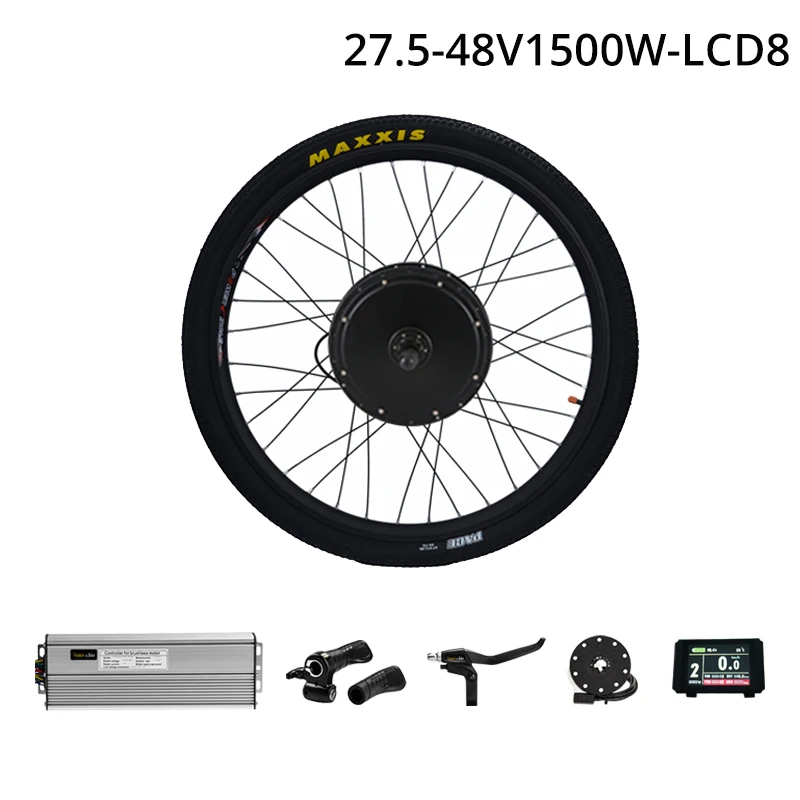 27.5-1500W-CST-LCD8U Pasion E велосипед конверсионный комплект 48 в 1500 Вт кассета комплект для переоборудования электрического велосипеда 1500 Вт Мотор колеса Электрический велосипед концентратор мотор комплект - Цвет: 27.5-1500W-CST-LCD8U