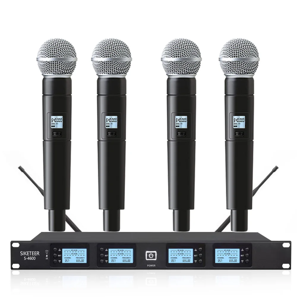 bluetooth microphone Professional UHF wireless microphone system handheld lavalier microphone home karaoke party stage microphone wireless dynamic microphone Microphones