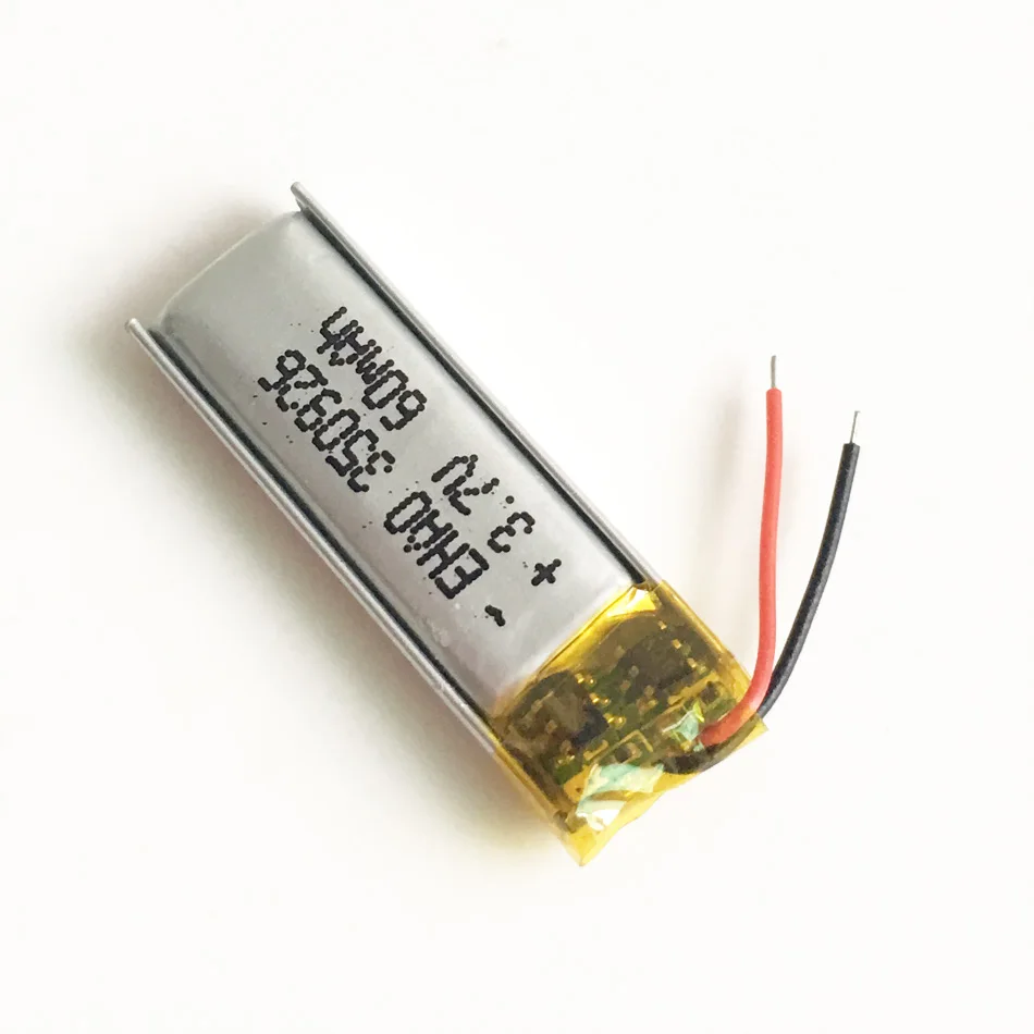 3.7V 60mAh リチウムポリマー Lipo 充電式バッテリー 350926