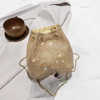 

2020 New Summer All-match Sequin Shoulder/Crossbody Bag Women's Bag Trendy Fashion Diamond Chain Bucket Bag