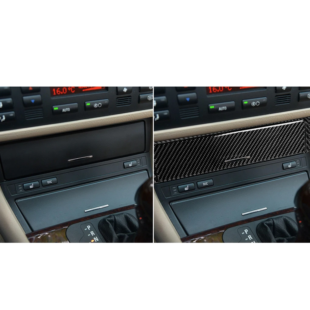Замена для E46 M3 1998-2005 2 шт./компл. автомобильный CD-плеер Панель накладка из углеродного волокна декор Стикеры