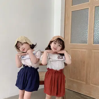 

2020 new girls dots shirt summer cool fashion girls blouse 1-6 years HV192