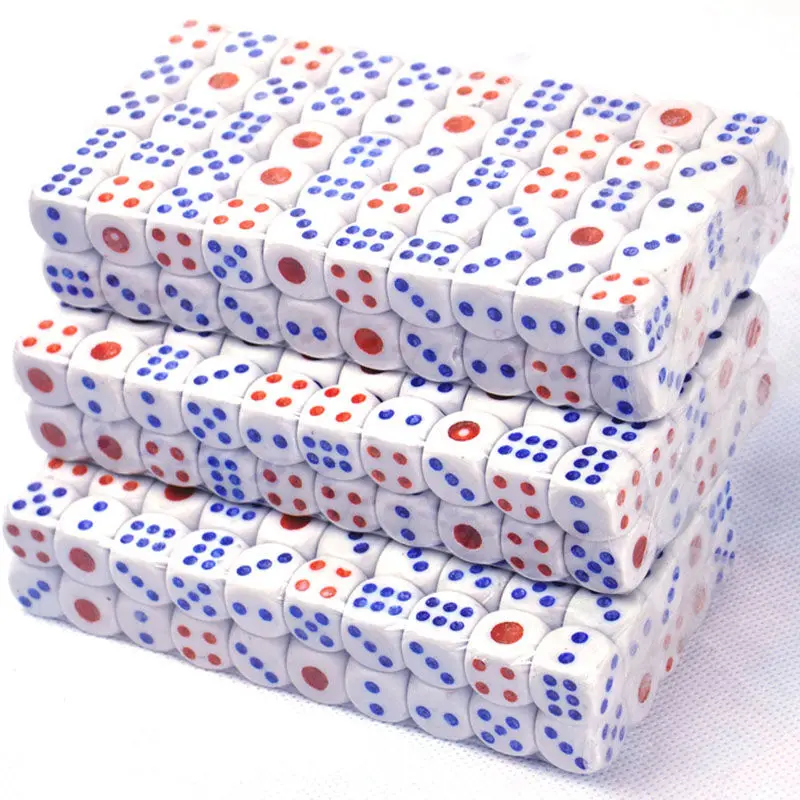 Белый Игровой Набор кубиков 10/15/20 мм шесть сторонняя с закругленной вершиной для кости ролевые игры Стандартный азартных игр пунктов Cube забавные игрушки