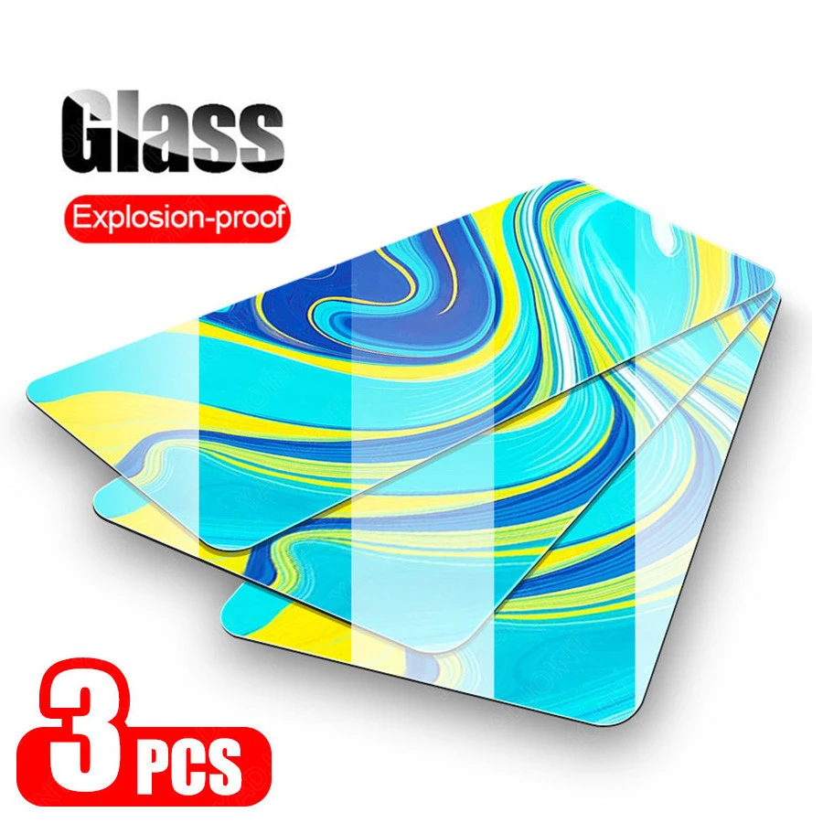 3PCS Protective Glass For Xiaomi Little Poco X3 X 3 Redmy 9 C NFC Redmi Note 9S 8T 8 Pro 8A 9A 9C Screen Protectors Film | Мобильные