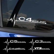 2 шт. забавные автомобильные наклейки спортивные автомобильные виниловые наклейки на боковое окно для Citroen C4 C1 C5 C3 C6 C-ELYSEE VTS автомобильные аксессуары для декора окон