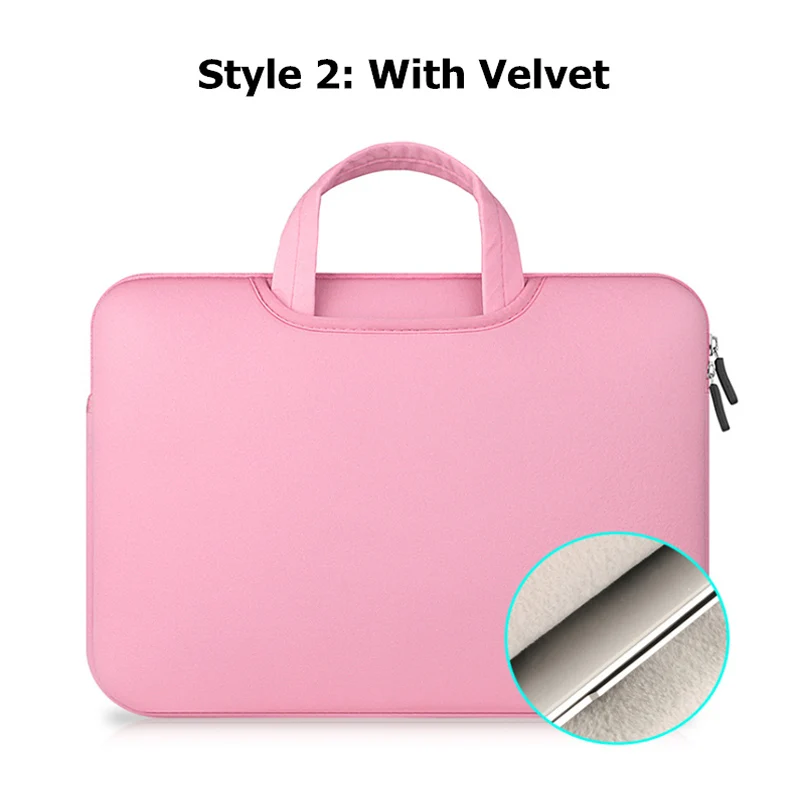 BinFul сумка для ноутбука 11 12 13 14 15 15,6 чехол для Dell lenovo hp samsung Asus Toshiba Surface Pro Ultrabook notebook - Цвет: Pink with Velvet