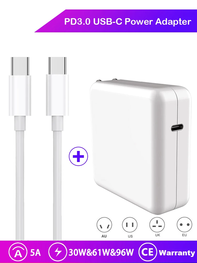 Адаптер питания для Ipad Macbook Pro Air зарядное устройство типа C ноутбуков Xiaomi asus DELL HP