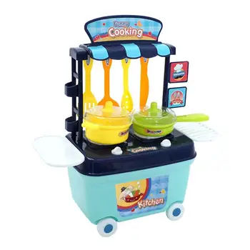 

Children Girl Toy Role Play Mini Simulation Kitchenware Tableware Cookware Cooking Toy Set