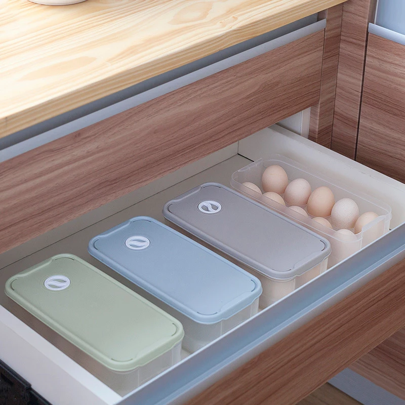 Кухонный холодильник ящик Органайзер анти-столкновения 10 сетки яйцо пластиковая коробка для хранения еды органайзер ящик для хранения Контейнер для яиц