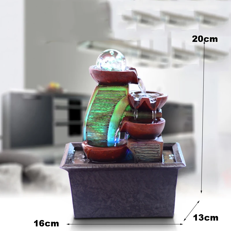 Компания на стойке регистрации Лаки фэншуй Настольный фонтан Крытый увлажнитель воздуха ручной работы подарки для дома и офиса Клубные украшения - Цвет: 2035