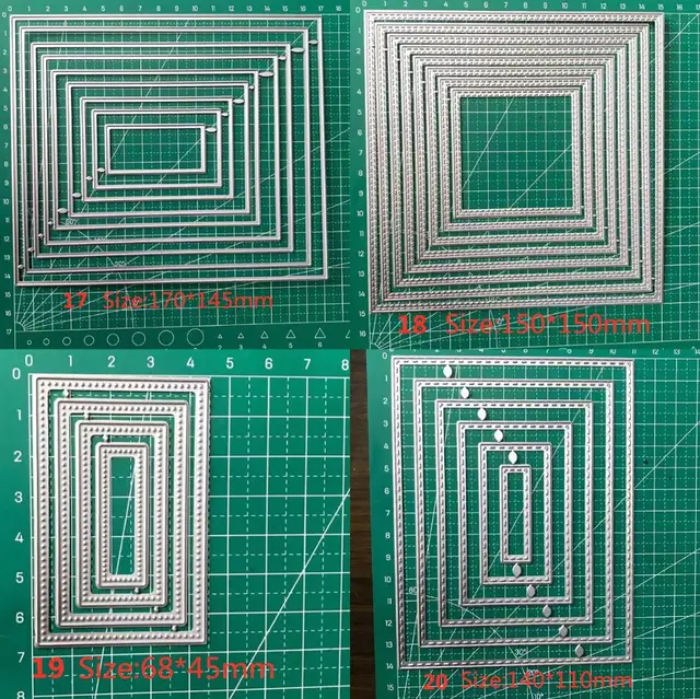 25PCS  Frames Metal Cutting Dies Scrapbooking Stencil DIY Paper Card Decorative Embossing Die Cut Craft Dies 2020 NEW 6