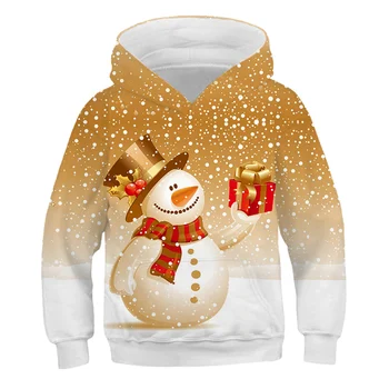 

2020 winter Christmas 3D Boys Girls Hoodies Santa Claus Sweatshirt Hooded Casual Streetwear Autumn and winter fashion Clothes