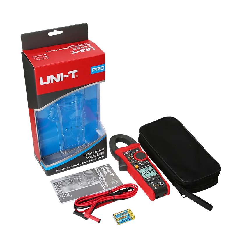 

UNI-T UT219M/UT219DS 3 5/6 LCD Backlight Current Voltage Tester Professional AC 600A True RMS Clamp Ammeter Frequency Meter