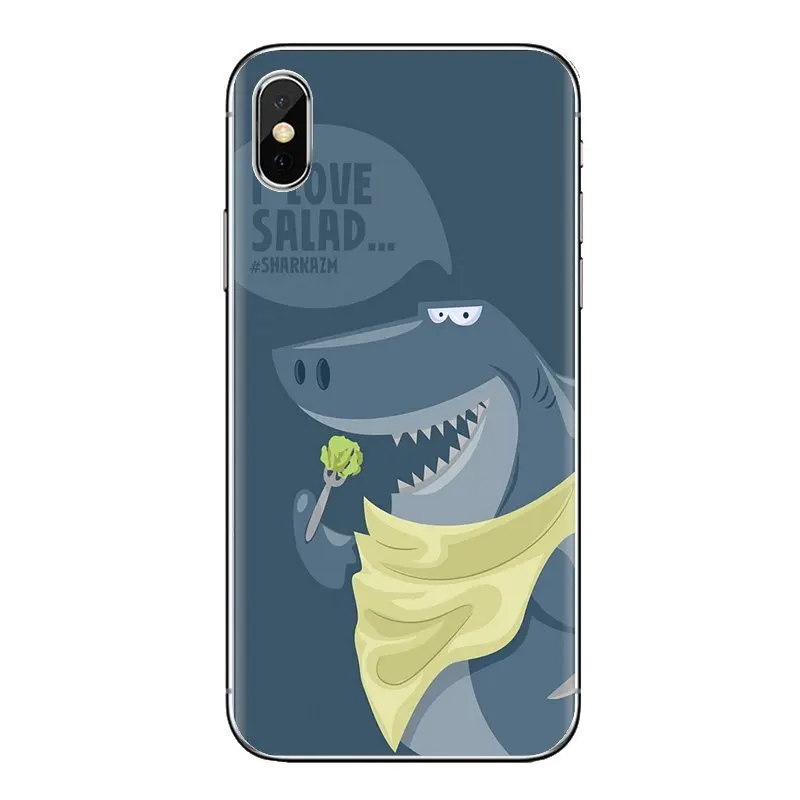 Мягкие прозрачные чехлы King of the sea Shark для Samsung Galaxy S2 S3 S4 S5 MINI S6 S7 edge S8 S9 Plus Note 2 3 4 5