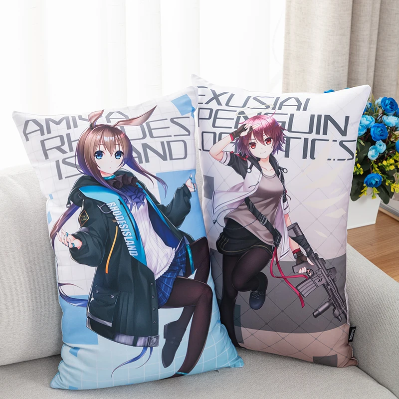 Moeyu Gmae Arknights Amiya Exusiai длинная подушка для объятий Kawaii подушка для фанатов 2WAY плюшевая ткань 35*55 см