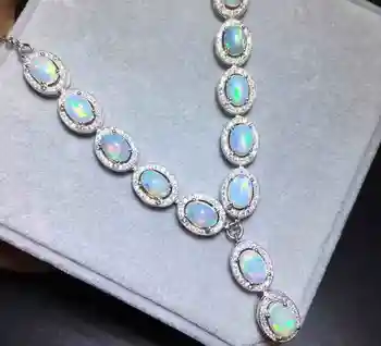 

special for u charming natural Opal Necklace real 925 Silver Women Necklace pendants fire color gemstone fine jewelry