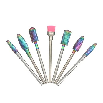 

7pcs Nail Polishing Head Nail Drill Bits for Nail Drill Machine Nail Grinding Tool Dust Cuticle Cleaner Nail Art Salon Tools