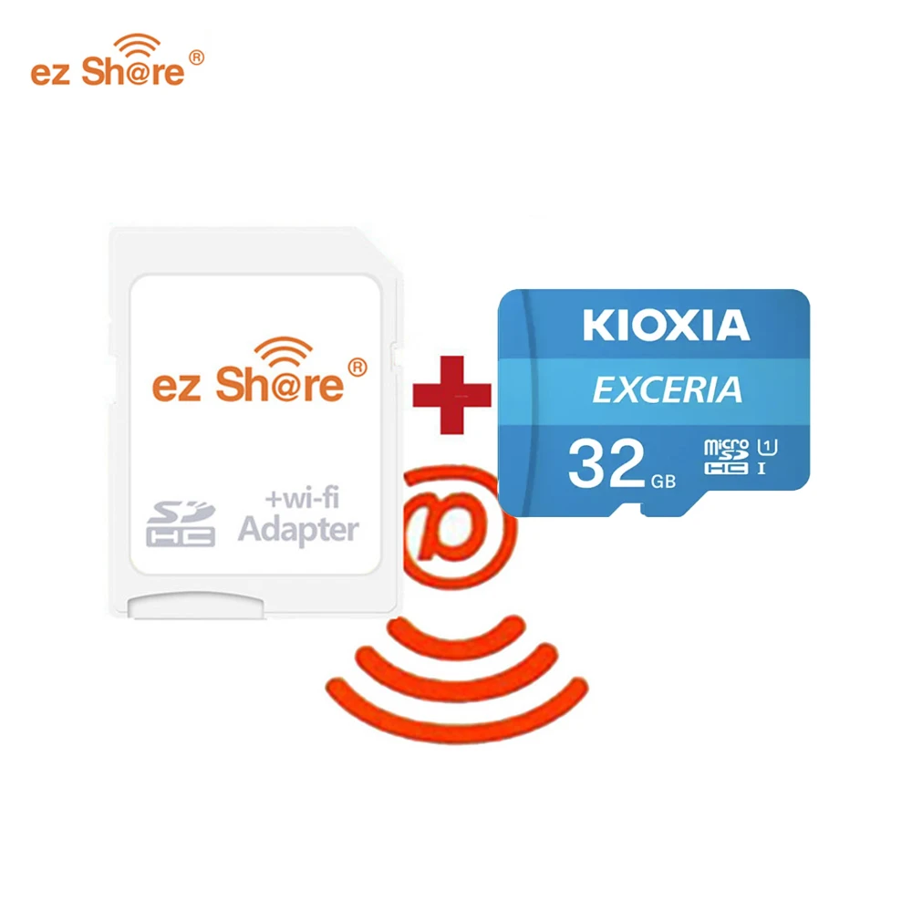 ezshare Wireless wifi adapter KIOXIA Micro SD Card C10 16GB 32GB 64GB 128GB 256GB Memory Card UHS-I TF Card For Smartphone/TV