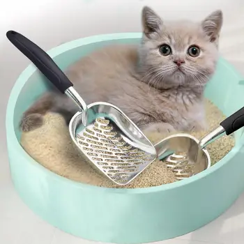 

Cat Litter Scoop Pooper Scoopers With Deep Shovel cat Litter Sand Shovel Tool For Kitten Sifter Pet Cleaning Tool Solid Aluminum