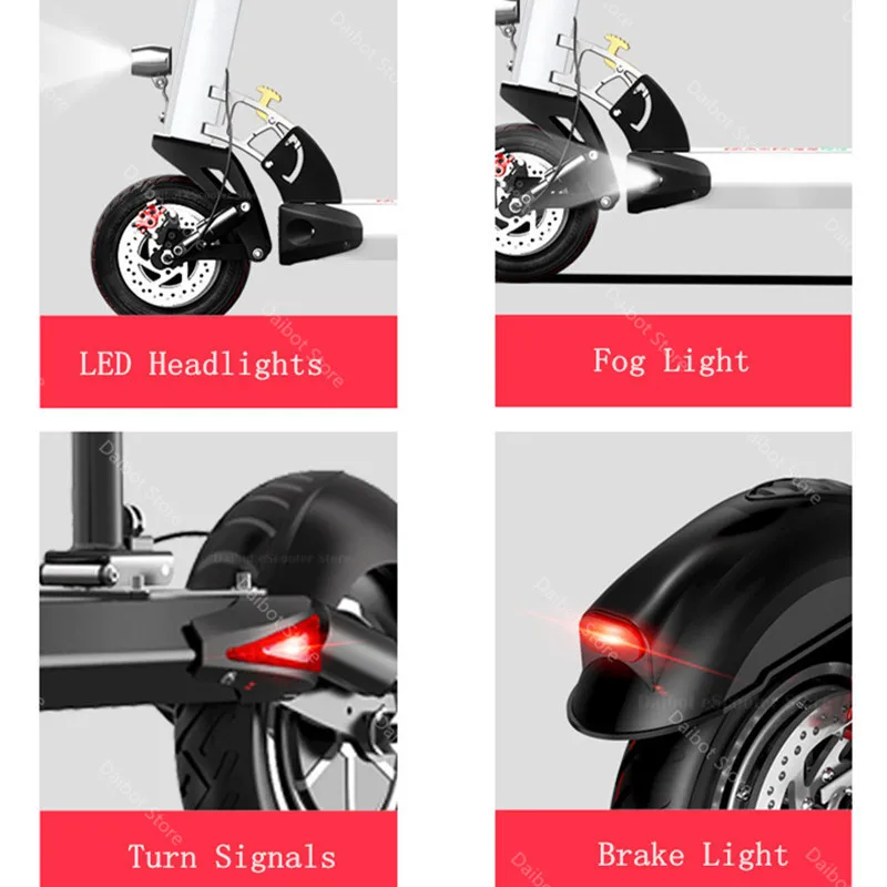 Daibot Off Road Electric Skateboard Foldable Two Wheeled Electric Scooters Dual Motor Electric Scooters Adults 1200W 48V 45KMH (21)