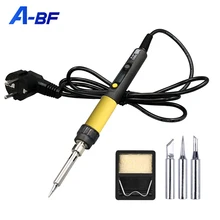 A-BF GS90D Elektrische Lötkolben LCD Display Einstellbar Temperatur Hand Schweißen Tool Kit 220V Solder Eisen mit Löten Tipps