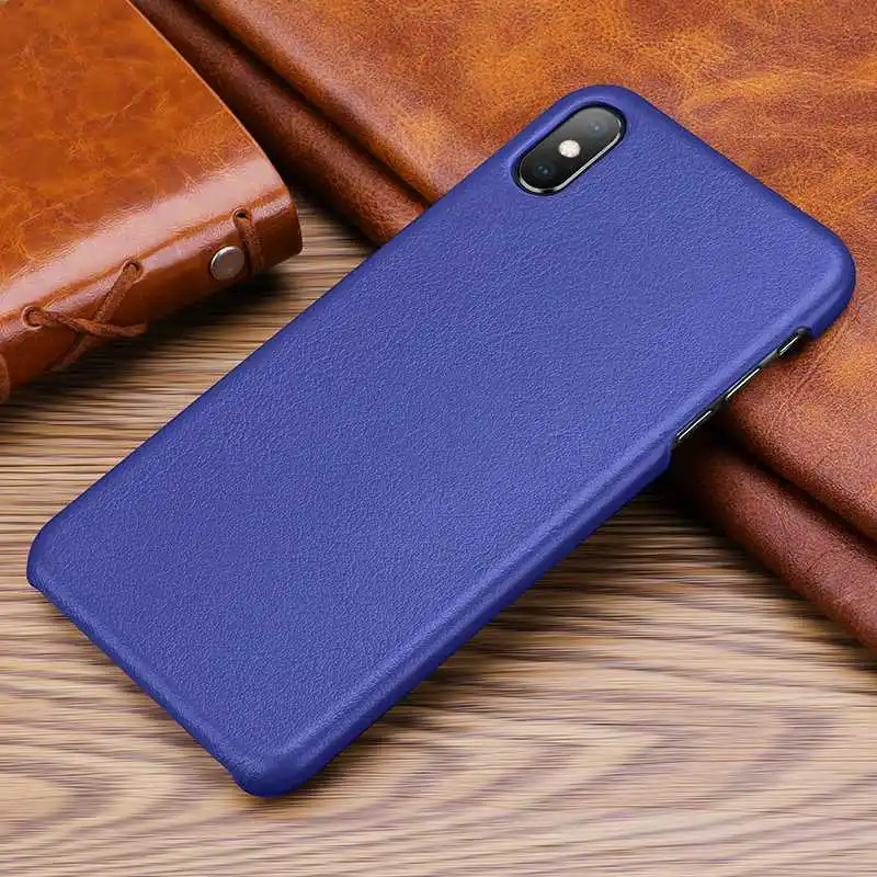 Чехол из натуральной кожи для iPhone X XR XS Max 11 Pro MAX чехол Роскошный Матовый чехол из натуральной коровьей кожи для iPhone XR XS Max чехол для задней панели