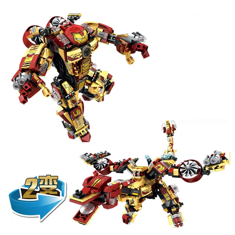 

2019 Marvel Avengers Endgame Super Heroes Thanos Iron Man MK42 Mech Armor War Hulkbuster Building Blocks Bricks Kids Toys