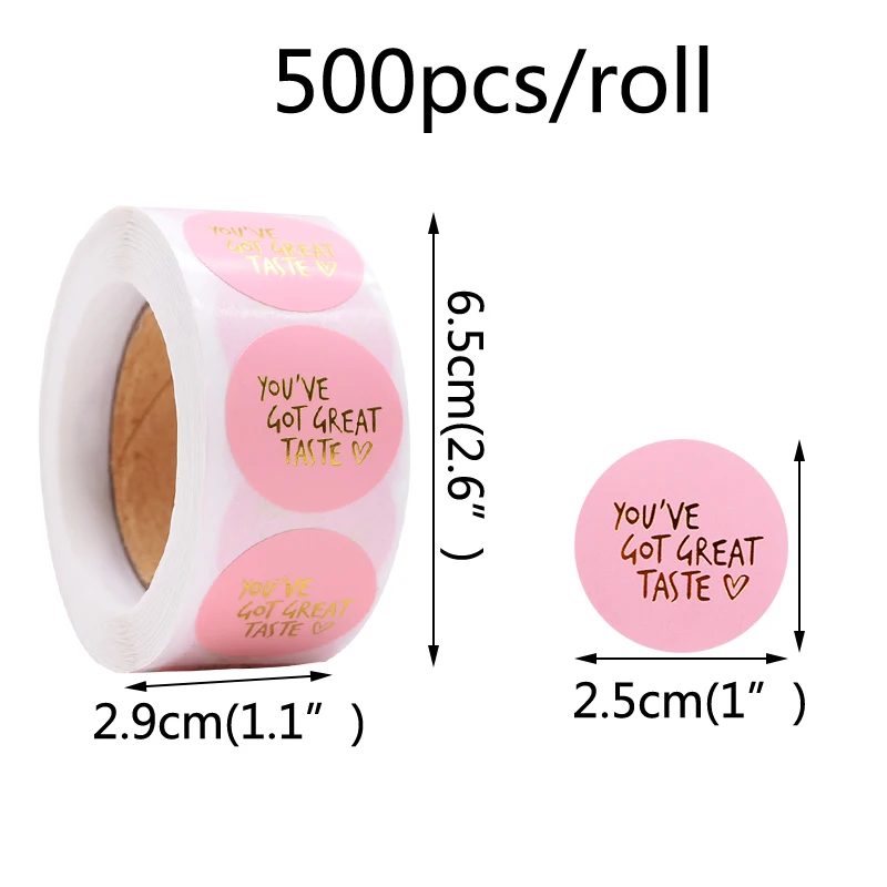 500 pezzi/rotolo adesivi di ringraziamento adesivi per piccole imprese etichette autoadesive con sigillo Scrapbook confezione regalo adesivo di cancelleria