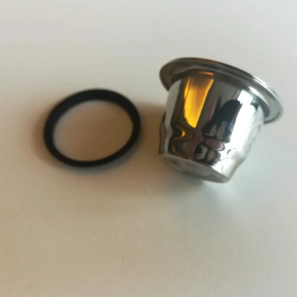 ICafilas черные силиконовые уплотнительные кольца для замены совместимы с новой версией Nespresso многоразовые капсулы из нержавеющей стали для кофе