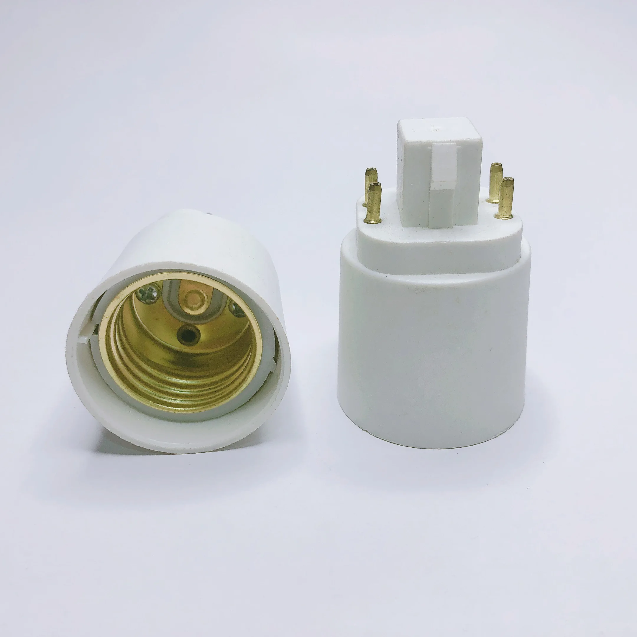 ABS светодиодный G24 к E27 адаптер гнездо галогенная gx24q CFL светильник база конвертер e27 к g24 держатель лампы адаптер 4pin 85-265 в