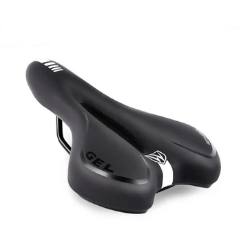 

Bike Seat Silicone Cushion PU Leather Surface Silica Filled Gel Comfortable Bicycle Seat Shockproof MTB Moutain Road Bike Saddle