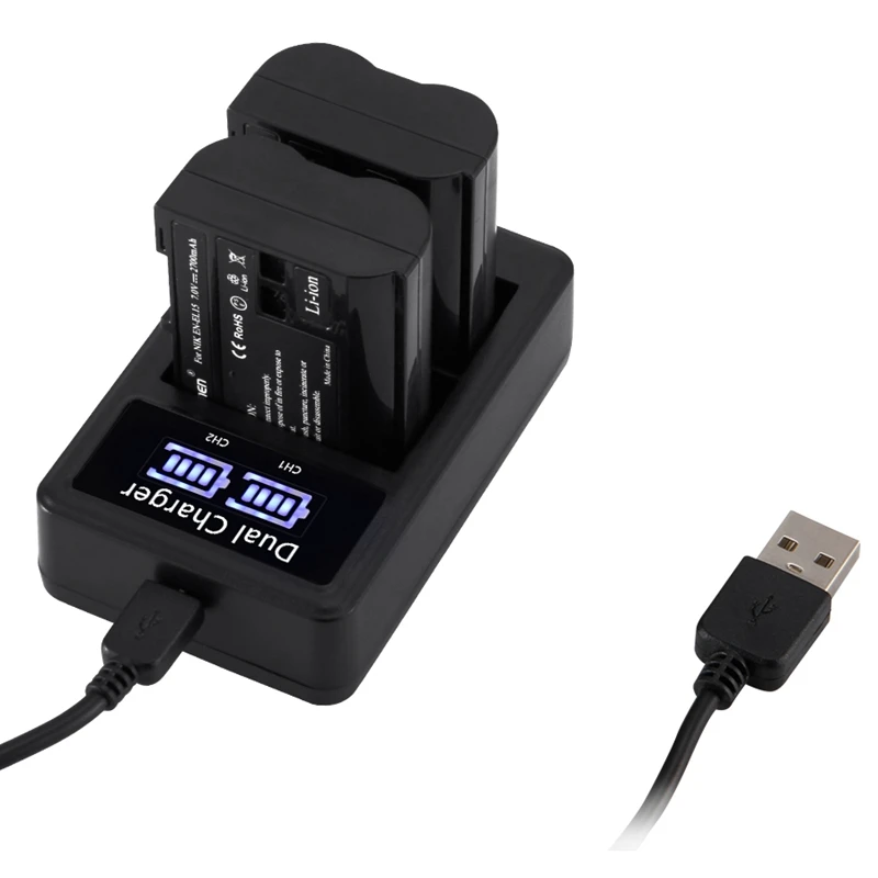 Mamen 2 шт. EN-EL15 EN EL15 ENEL15 EL15A батарея для цифровой камеры+ ЖК-дисплей USB двойное зарядное устройство для Nikon D810 D7000 D750 V1 D610 D600E D8
