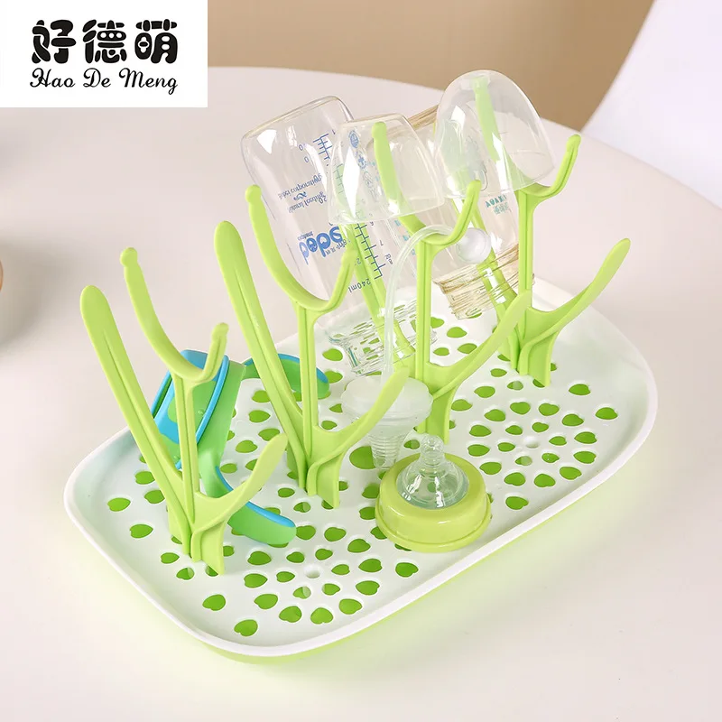 

Good German Adorable Infant Plastic Milk Bottle Stand Splittable Bottle Drying Rack Baby Feeding Bottle Water Draining Drying Ra