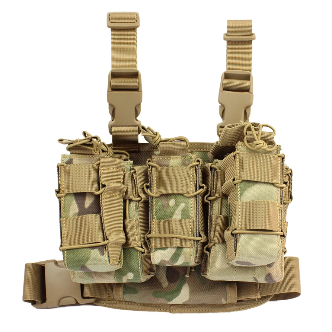 

1000D Tactical Mag Pouch MOLLE Tactical Leg Platform for 7.62/9mm Cartridge - CP