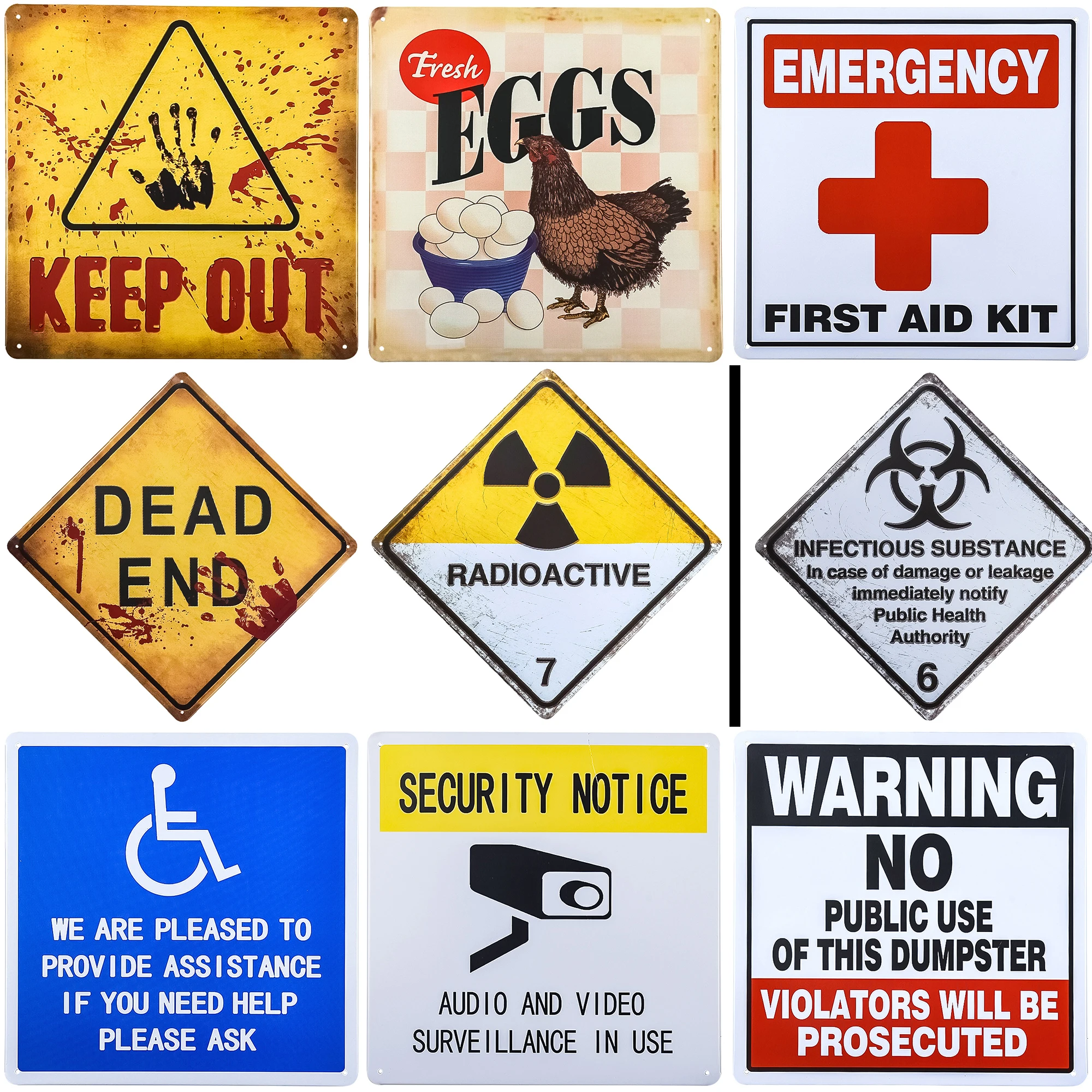 Keep Out Sign Warning Tin Signs Art Posters Retro Vintage Garage Pub Bar  Home Wall Decor Plaques - Plaques & Signs - AliExpress