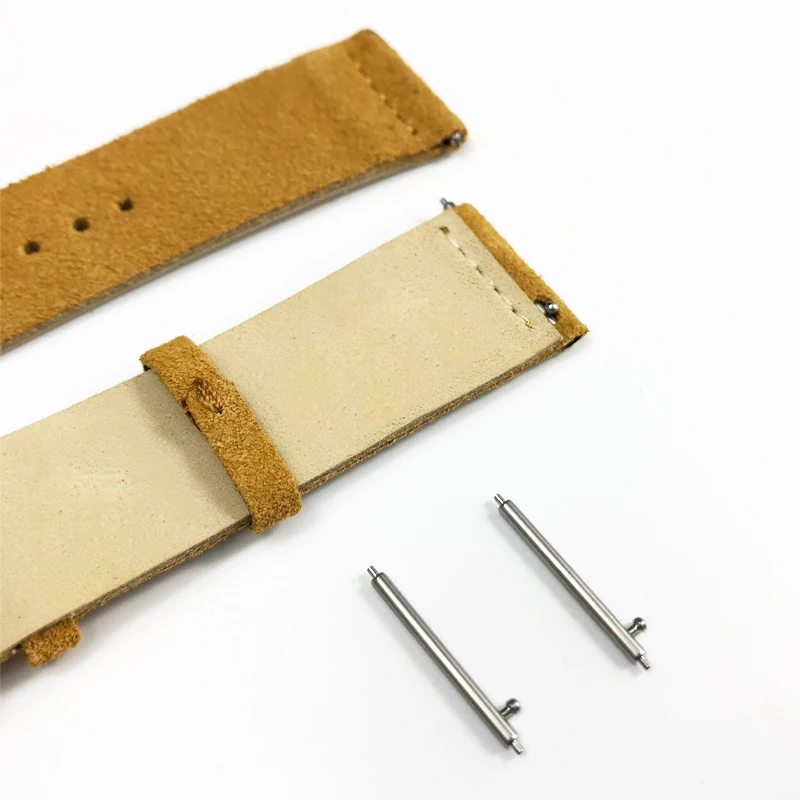 Watch Accessories Suede Watch Strap Double Layer Leather Handmade Vintage Watch Band Suede Watchbands 18mm 20mm 22mm 24mm