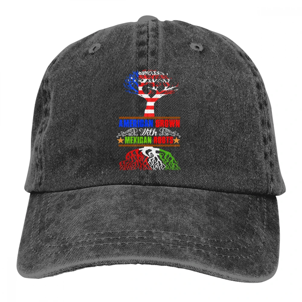 Американский взрослый с мексиканскими корнями флаг Casquette темно-синий унисекс Мужские Женские джинсовые бейсболка с ремешком кепки Регулируемый Гольф папа шляпа