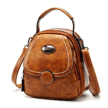 

New harajuku all-match style Miss solid school bags soft leather ladies ladies ladies ladies'shopping bags small bac