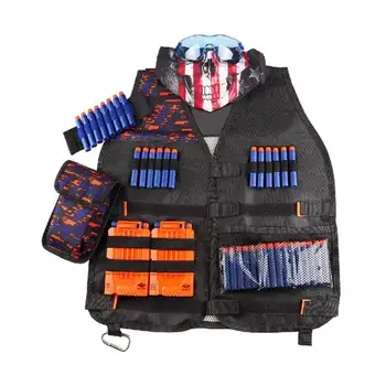 

Kids Tactical Outdoor Game Tactical Vest Holder Kit Game Guns Accessories Toys for Nerf N-Strike Elite Series Bullets Gifts Toy
