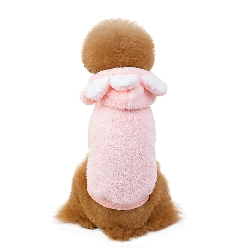 Pet Одежда для собак зимняя одежда для собак, куртка с капюшоном куртка с рисунком пуделя для бишона и шнауцера для Мопсов, французских бульдогов собака корги Костюмы теплый костюм - Цвет: Розовый