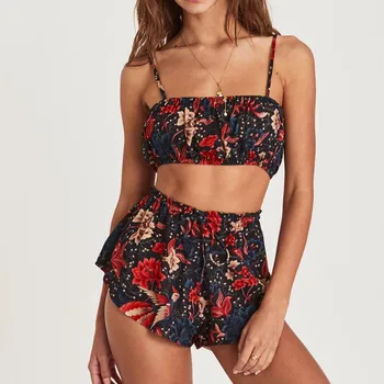 

Two-Piece Suits printed Women's Bikini Print Set Swimsuit Three Piece Filled Bra Swimwear Beachwear Bodysuit Beach Wear