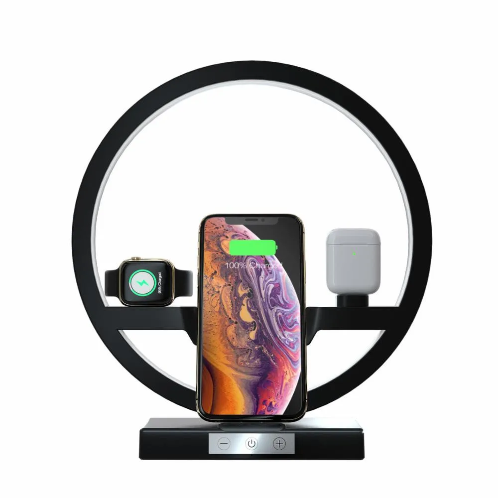 30 Вт адаптер Беспроводное зарядное устройство подставка для iPhone 11Pro XS зарядная