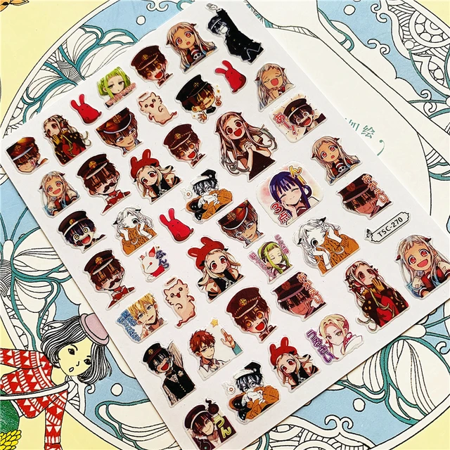 TSC-293 TSC-287 Japanese cartoon anime clown character 3D Back glue Nail Art Stickers Decals Sliders Nail ornament decoration TSC-270