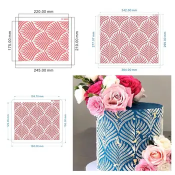 

DIY Baking Cake Flower Wheat Printing Template Mold Icing Sieve Border Mould Wheat Printing Cake Decorating Mold, DIY Tool