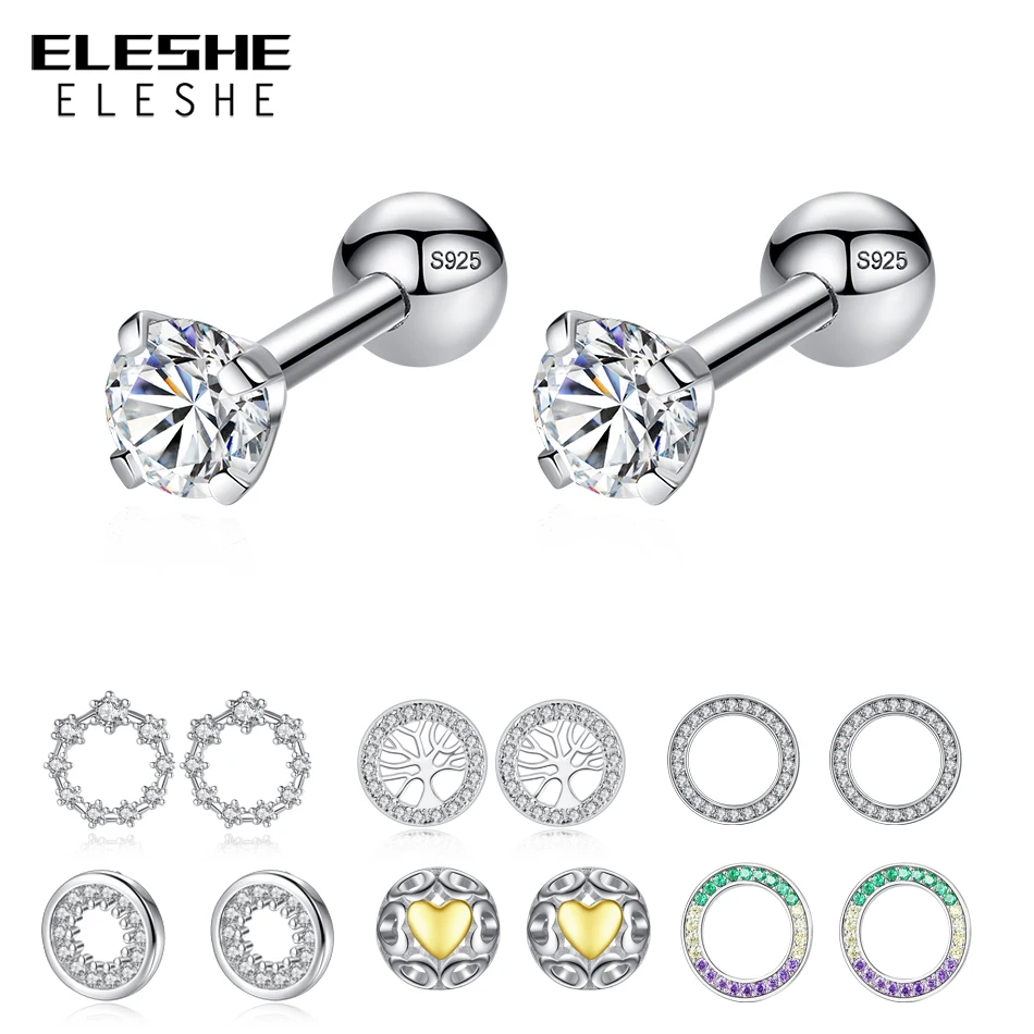 Женские серьги гвоздики из серебра 925 пробы с кристаллами|Серьги-гвоздики| |